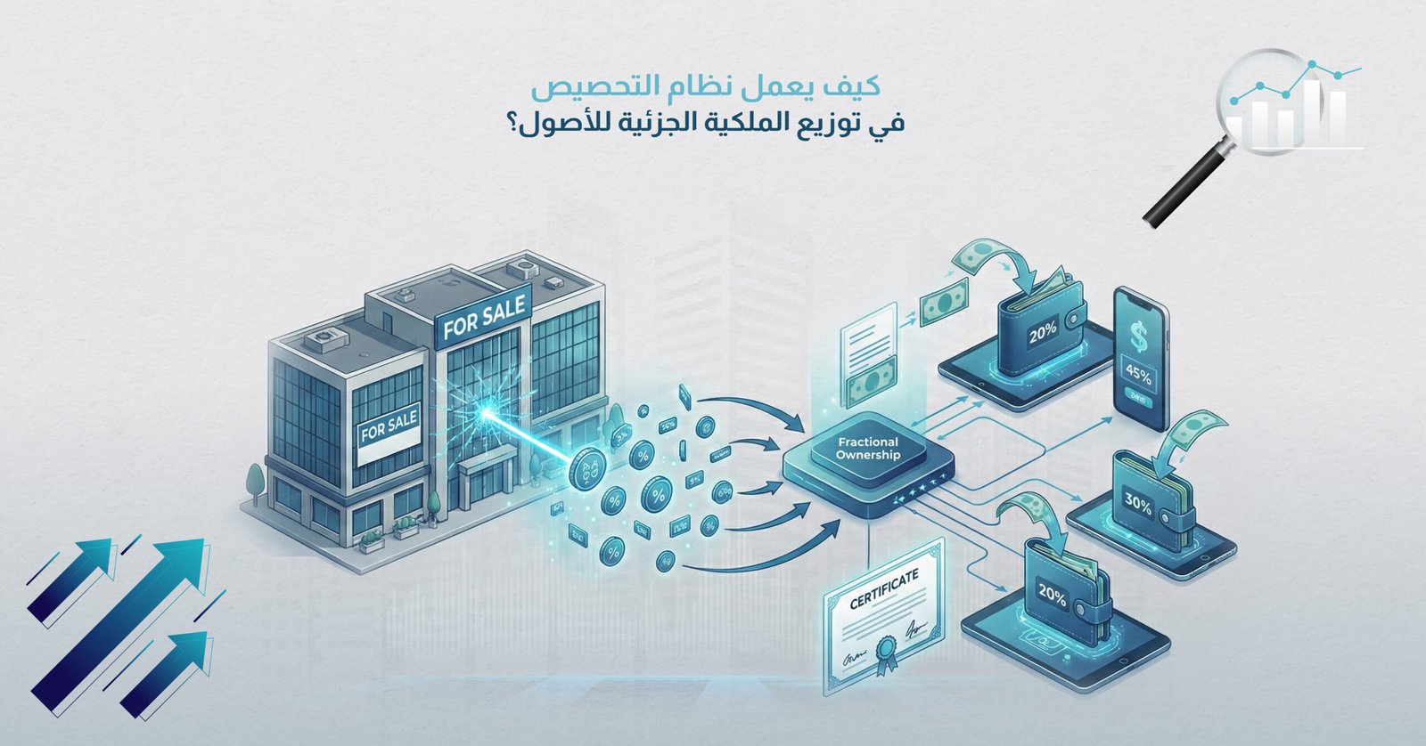 كيف يعمل نظام التحصيص في توزيع الملكية الجزئية للأصول؟